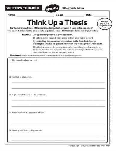 How to Write a Thesis Essay